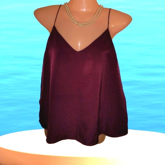 ❤️ LUSH Plumb Purple Tank Blouse Sz 2 - Picture 1 of 6